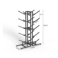 Space-Saving Balance Ball Storage Rack Large Capacity Half Balance Ball Storage Rack Sturdy Metal Frame Multi-Tier Equipment Stand Heavy-Duty for Mind-Body Studio Owners, Personal Trainers, Fitness Center