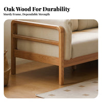 Narrow Design Minimalist Wood Frame Sofa Small Space accommodating Living Room Seating space-efficient Size Couch Removable and cleanable upholstery for Apartment Dwellers, Homeowners, Young Adults, Lounge Area, Home availableice, Bedroom