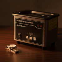 Acoustic Cleaner Cleaner with Basket Stainless Steel Digital Acoustic Cleaner Cleaner Compact Cleaning Machine for Watchmakers, Home, Jewelry Store