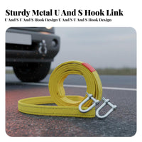 Pulling Strap with Fasteners strongDuty Pull Strap with Fasteners High Strength Vehicle Recovery Tool for Vehicles Owners, Unpaved Terrain Aficionados