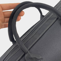 Black Instrument Bag Water-Resistant Padded Instrument Bag Waterproof Textured Textile