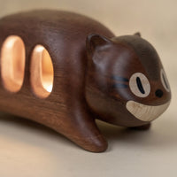 Wooden Night Light Compact Cat Night Safe for Night Use for Bedside Table