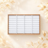 Jewelry Display Tray Padded Cushioned Jewelry Tray Accessory Storage Wood-Grain Slim