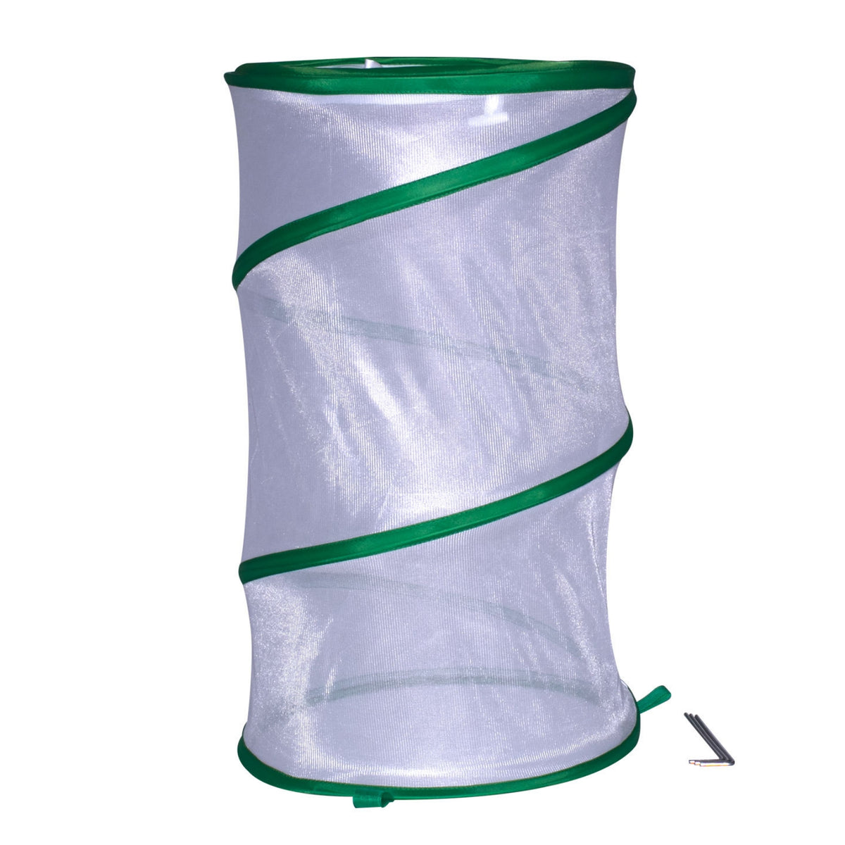 Reinforced Spiral Band Mesh Plant Cover Ground Stakes Protection Enclosure Translucent Plant Net Cage Lightweight
