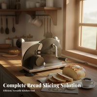 Adjustable Thickness Bread Cutter Even Slices Manual Bread Cutter Hand Crank Loaf Cutter Food Grade Material Kitchen Utensil