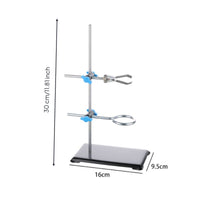 Blue Knobs Clamp Circular Support Stand Rectangular Base Metal Laboratory Stand Functional Support Frame Sturdy