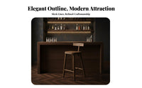 Bar Stool with Spinerest Modern Minimalist Design Counter Chair Sturdy Base Easy to Assemble for Householders, Kitchen Island