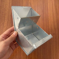Cage Feeder Metal Feeding Trough Galvanized Livestock Farming Cage Accessories, Single Compartment Small Pet Supplies for bunnies