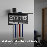 Medal Hanger Large Capacity Medal Rack Wall Mounted Award Hanger for Athletes, Runners, Office