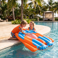 Inflatable Water Board with Window Two-chamberChamber Inflatable Surfboarding Easy to Inflate Pool Lounger with Handles for Kids, Young Children