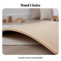 Develops Physical Skills Wooden Balance Board Unrestricted-Ended Play Wooden Wobble Board Multi-Purpose Child-Centered Rocker Toy Versatile for Toddlers, Indoor, Playroom