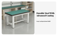Heavy Duty Workbench High Load Capacity Anti Work Table Sturdy Construction Industrial Repair Bench for Technicians, Repair Specialist S, Basement