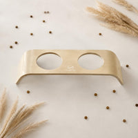 Tilted Ceramic Feline Bowls Neck-Friendly Double Pet Bowl Stand Dishwasher Safe