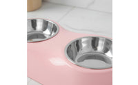 Detachable Design Double Pet Bowl Easy to Clean Double Bowl Pet Feeder Non-Slip Base for Cats, Dogs