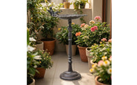 Pedestal Bird Feeder Outdoor Cast Avian Feeder Decorative Garden Ornament for Gardeners, Backyard, Patio, Courtyard