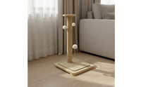 Sisal Cat Scratch Post Multi-Functional Cat Scratch Post with Toy Balls Stable Base Pet Accessory for Cats, Indoor