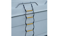 Long-Lasting Rope Ladder with Resin Rungs Non-Slip Marine Rope Ladder Compact Portable for Boaters, Boats, Yachts, Docks