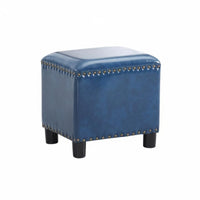 Rectangular Leather Ottoman Multi-Functional Square Ottoman Faux Leather Footrest for Living Room, Bedroom, Entryway
