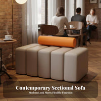 Upholstered Cube Seat Comfortable Seating Indoor Furniture Minimalist design Ottoman for Business Owners, Families, Waiting Room, display Cafe