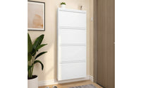 Shoe Storage Cabinet with Flip Drawers Wall-Mounted Shoe Organizer with Flip Drawers Metal Furniture for Families, Entryway, Hallway, Corridor