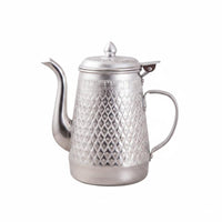 Thai Beverage Jug Engraved Pattern Iced Drink Pot Handmade Drink Pitcher for Restaurants, Hotels, Dining Table, Bar