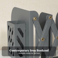 Foldable Expandable Bookend Space-Saving Desktop Organizer Adjustable Book Holder Multi-Compartment for Students, educators, Readers, book rack, Desk, School, Study Room