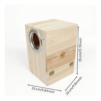 Parrot Nesting Shelter Unfinished Bird Nesting Shelter with Perch Vertical Bird House with Perch for Cage
