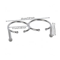 Surface Mount Cup Holder Metal Drinkware Accessory Rounded Ends