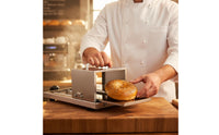 Manual Bread Cutter Easy to Use Stainless Steel Bread Cutter Manual Bagel Cutter Fast Slicing Commercial Kitchen Equipment