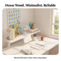 Extendable Bookstand Organizer Space-Saving 2-Tier Desktop Shelf Adjustable Design Multi-Purpose for Home Workers, Workstation