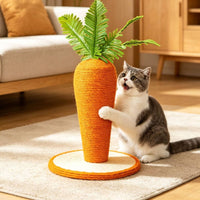 Cute Carrot Cat Scratching Post Adorable Carrot Cat Scratcher Sturdy Pet Supply Vertical for Cats, Kittens, Living Room