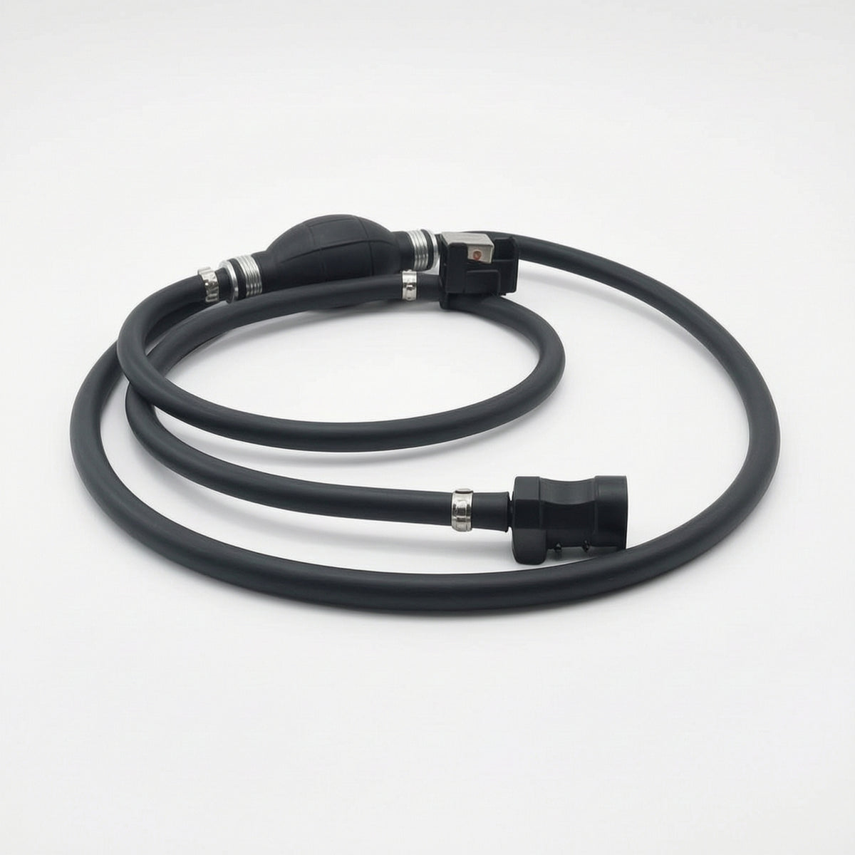 8mm Fuel Hose Assembly with Primer Bulb Flexible Outboard Motor Fuel Hose with Fittings Easy to Install Universal for Boat Owners