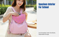 Summer Fruit Backpack, Cute Fruit Shoulder Bag, Lightweight College Bookbag for Girls