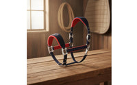 Padded Horse Halter Anti-Chafe Adjustable Horse Headcollar Braided Design Equine Head for Outdoor, Stable, Training
