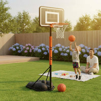 Mobile Basketball Goal with Wheels Weather Resistant Portable Basketball Hoop Shatterproof Backboard Athletic Gear for Indoor