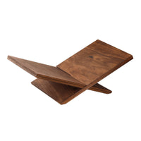 Desktop Magazine Holder Solid Wood Wooden Book Stand Minimalist Layout X-Shaped Book Rest for Students, Chefs, Study Room, Kitchen