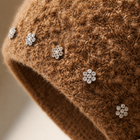 Women's Winter Knitted Headband Ear Warmer Neck Scarf with Rhinestones
