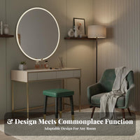 Modern Minimalist Design Stackable Square Ottoman Space-Saving Design Upholstered Vanity Seat Multifunctional Stool Sturdy Construction for Families, Homeowners, Living Room, Bedroom, Small Apartments, Entryway