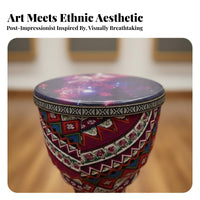 Djembe Drum Tuning Percussion Instrument Portable for Beginners, Musicians, in-Person Performances, Street Performance, Home Decoration