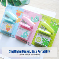 Mini Stapler Set, Small Office Stapler with Staples, Student Stationery Kit, Gradient Colors