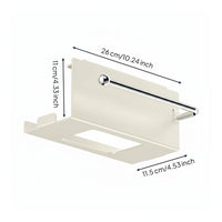 Under Cabinet Paper Towel Holder Easy Access Design Under Shelf Tissue Box Holder Strong Load-Bearing Hanging Storage Rack for Washroom
