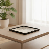 Metal Tray with Horsehair Elegant Rectangular Tray Low-Height for Vanity