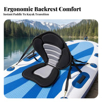 Detachable Kayak Seat with Backrest Easy to Install Padded EVA Foam Boat Cushion Non-Slip Design Padded Kayak Seat for Canoeists, Kayaking, Canoeing