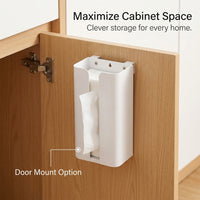 Metal Hanging Under Cabinet Paper Towel Holder, Versatile Storage Rack for Food Bags and Tissues, Iron for Kitchen