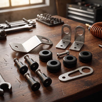 K-Swap Cooling Unit Bracket Metal-and-Rubber Cooling Unit Bracket Kit with Hardware for DIY Mechanics, Engine Bay