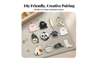 Alloy Flow Oil Trinket Long-Lasting Metal Halloween Trinket Gothic Skull Charms Detailed Design Halloween Craft Charms
