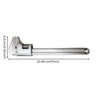 Straight-Handle Adjustable Pipe Wrench Metal Pipe Wrench Heavy-Duty Adjustable Spanner Portable for Plumbers, Mechanics, Plumbing, Workshop, Vehicle Repair