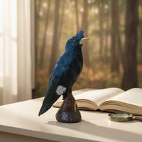 Songbird Figurine Feathered Bird Figurine with Feathers Handmade Artificial Bird for Photographers, Teachers