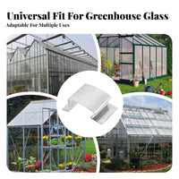 Greenhouse Glass Clips Rust-Resistant Stainless Steel Glazing Clips Greenhouse Pane Fasteners for Gardeners, DIY Enthusiasts, Garden, Outdoor