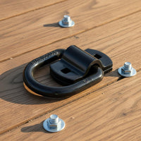 4 Pieces 12000 Lb Capacity D Loop Anchor Powder Coated D Loop Tie down Heavy Duty Cargo Hardware High Strength for Hauling Vehicle Users, Boat